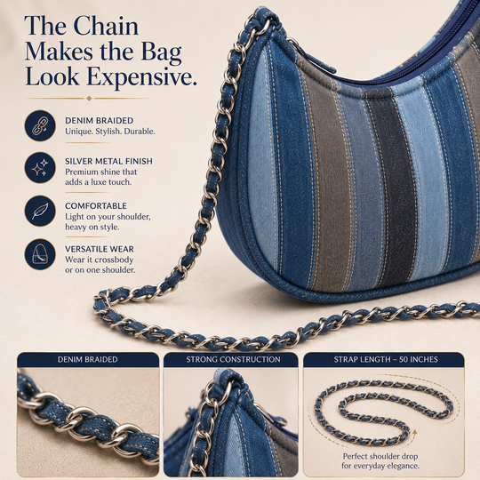 Indigo Pop Mini Hobo ( 9 x 5.5 x 2.5 inches)