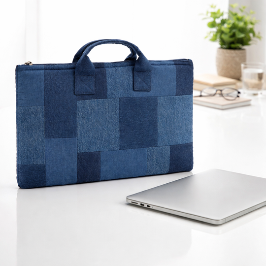 13 Inch Denim Patch Laptop Sleeve