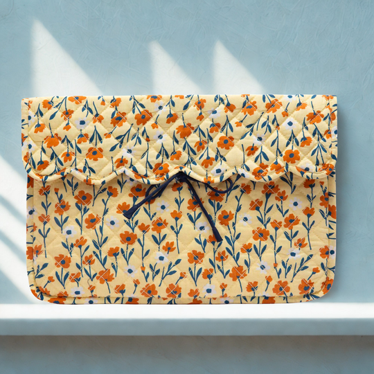 14 Inch Marigold Meadow Quilted Laptop Sleeve