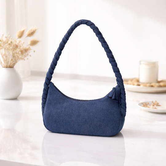 Indigo Mosaic Denim Patchwork Hobo