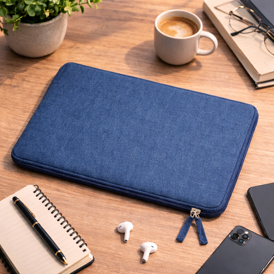 13 Inch Indigo Patchwork Laptop Sleeve