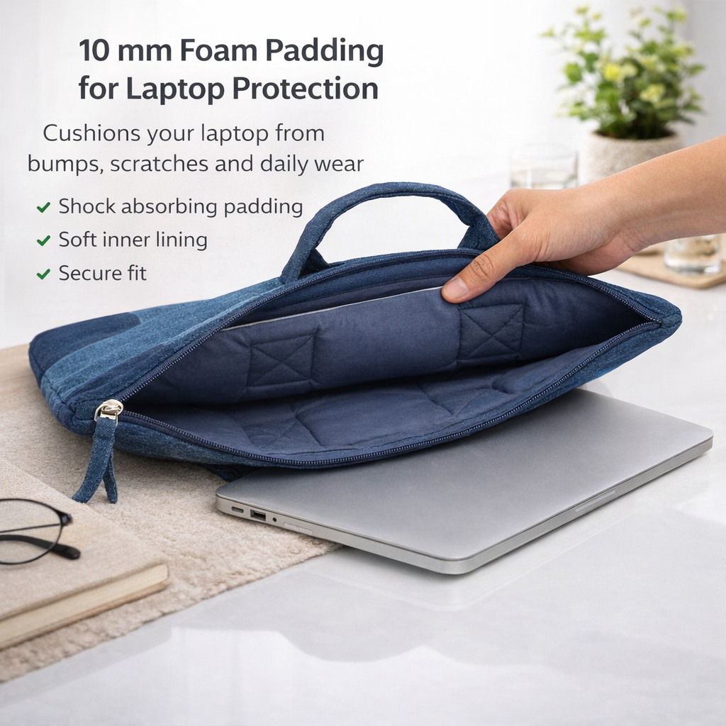 13 Inch Denim Patch Laptop Sleeve