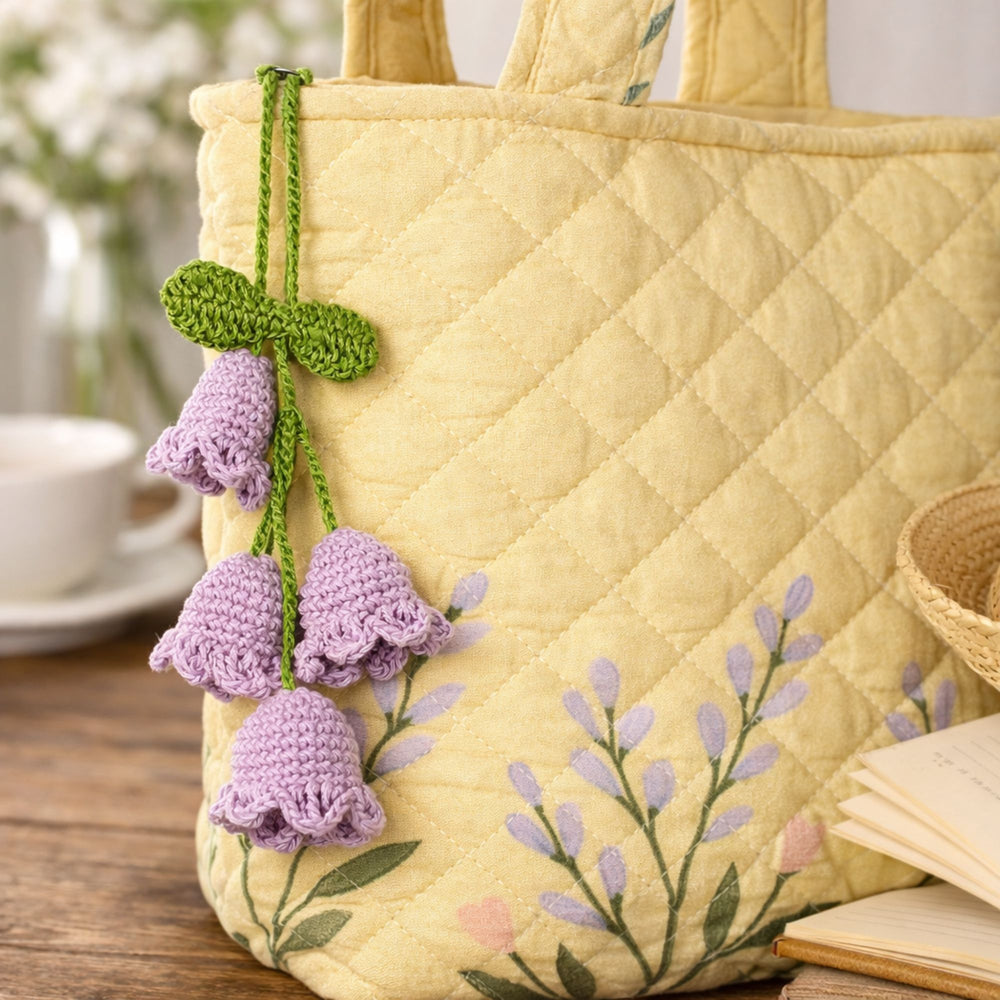Lilac Lily Bell Crochet Charm