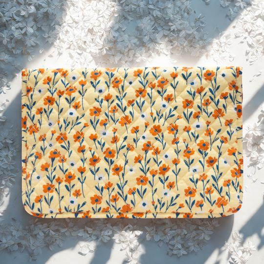 14 Inch Marigold Meadow Quilted Laptop Sleeve