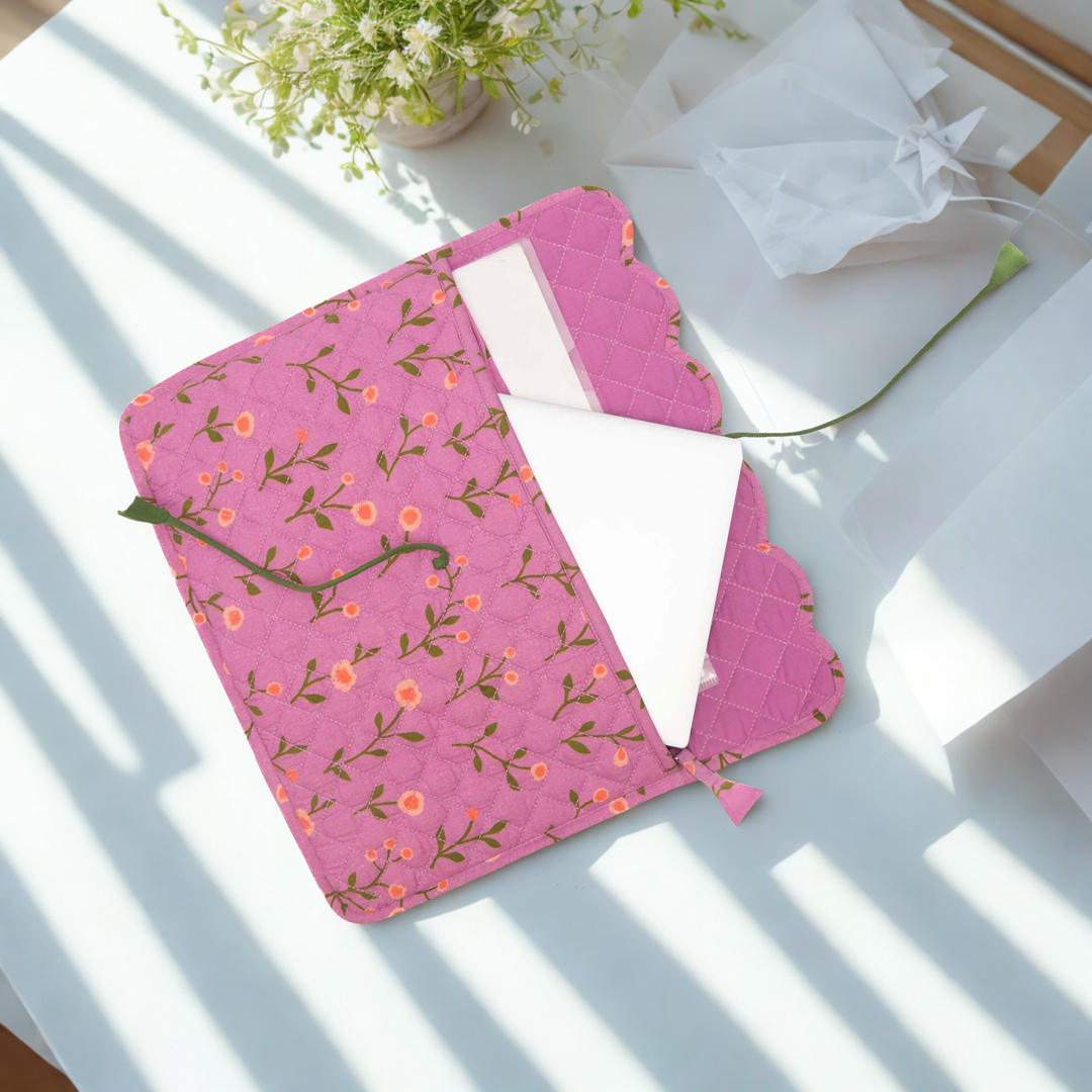 13 inch Blossom Quilt Laptop Sleeve – Lavender Bloom