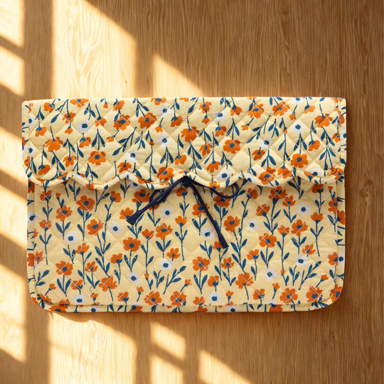 14 Inch Marigold Meadow Quilted Laptop Sleeve