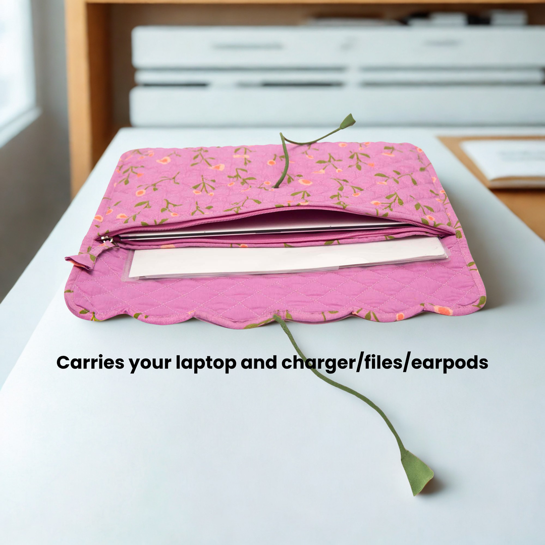 13 inch Blossom Quilt Laptop Sleeve – Lavender Bloom