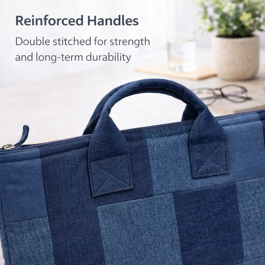 14 Inch Denim Patch Laptop Sleeve