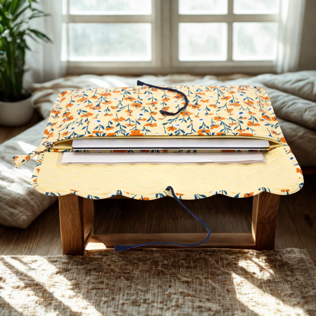 14 Inch Marigold Meadow Quilted Laptop Sleeve