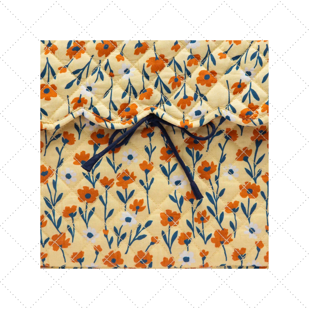 14 Inch Marigold Meadow Quilted Laptop Sleeve