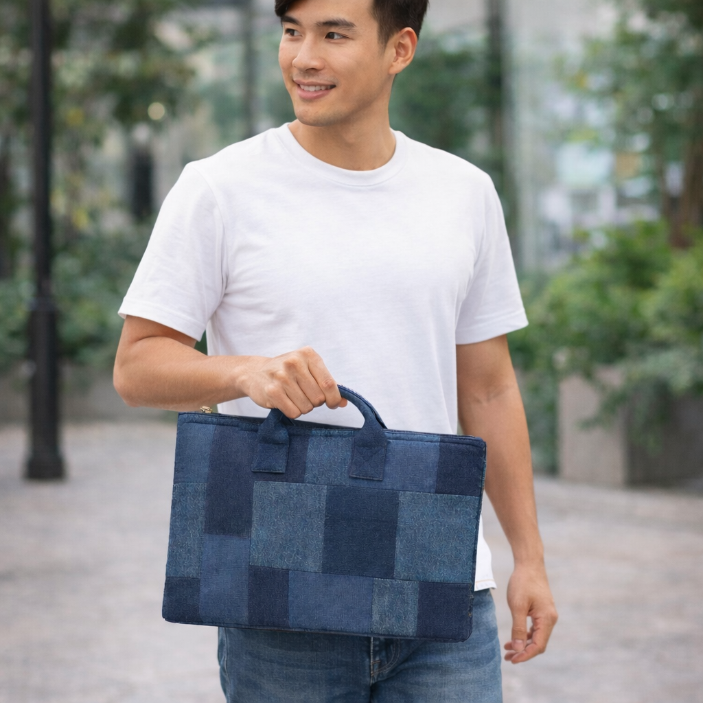 13 Inch Denim Patch Laptop Sleeve