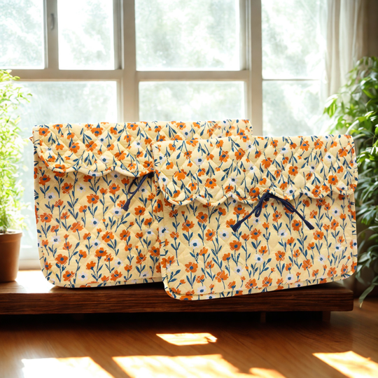 14 Inch Marigold Meadow Quilted Laptop Sleeve