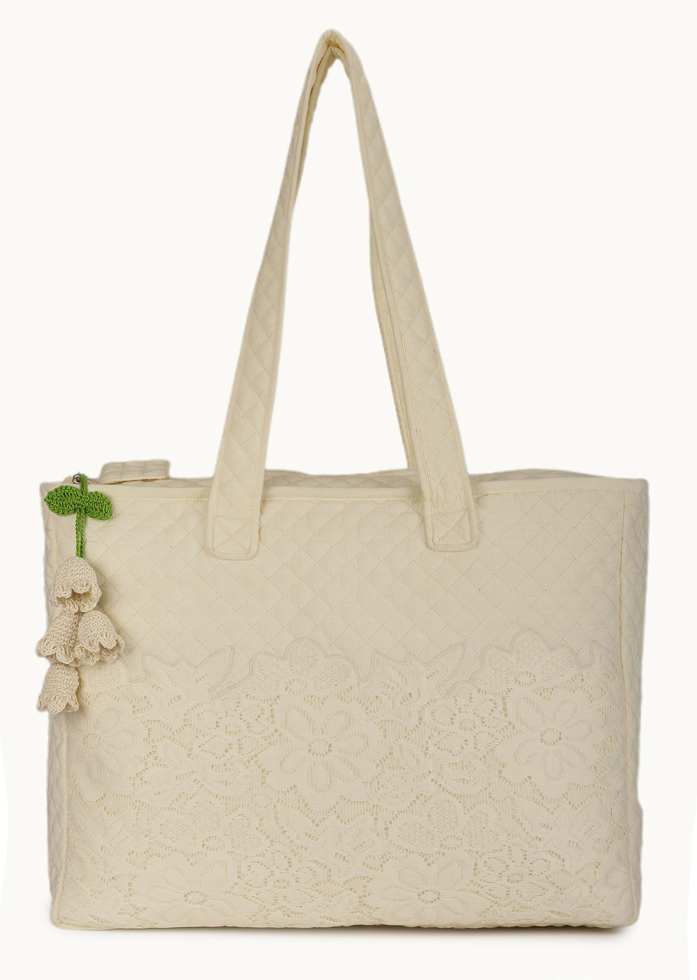 Ivory Lily Bell Crochet Charm
