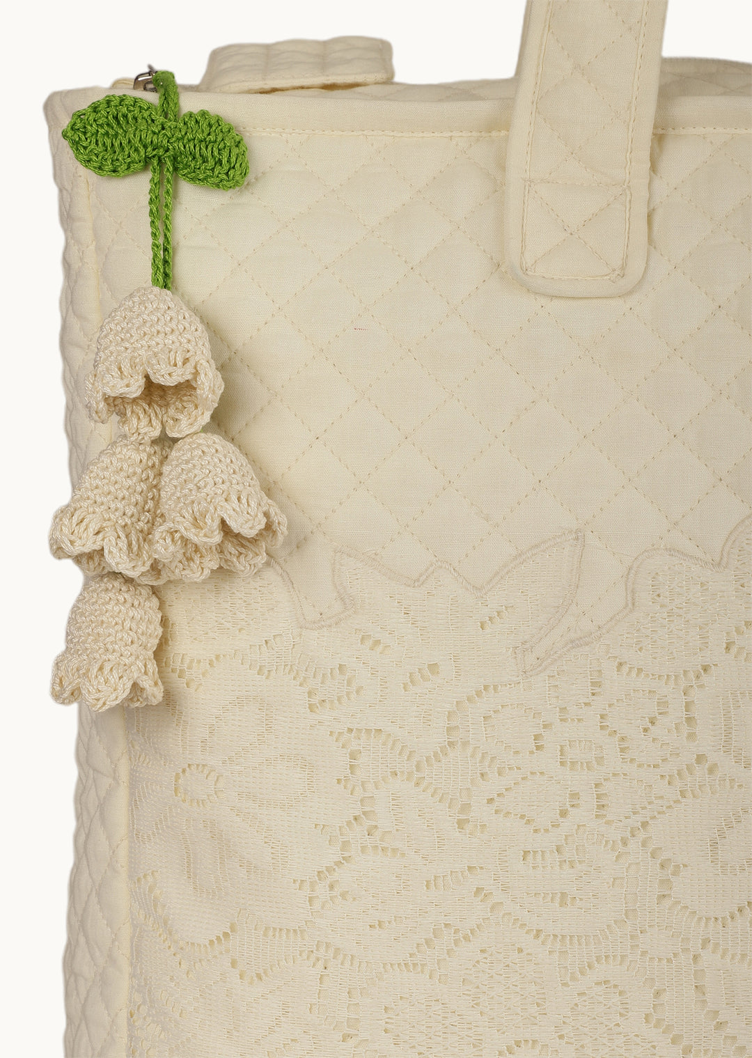 Ivory Lily Bell Crochet Charm