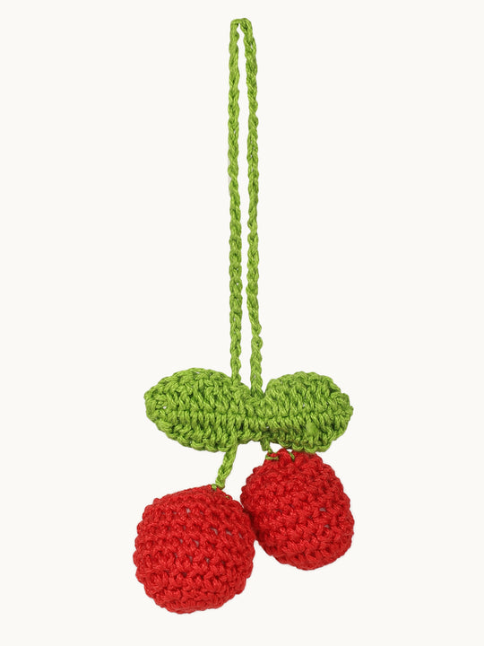 Red Cherries Crochet Charm