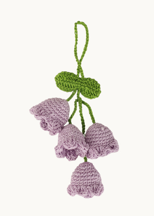 Lilac Lily Bell Crochet Charm