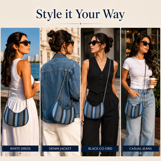 Indigo Pop Mini Hobo ( 9 x 5.5 x 2.5 inches)